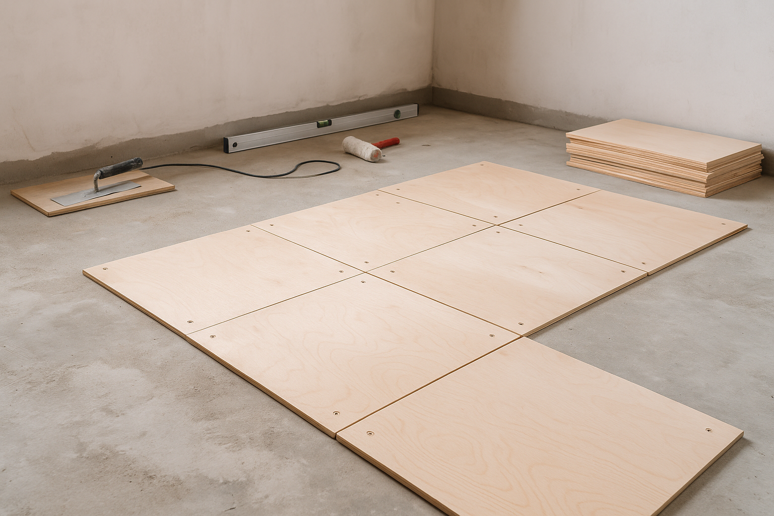 Как подготовить помещение к укладке пола: влажность, стяжка, укладка фанеры